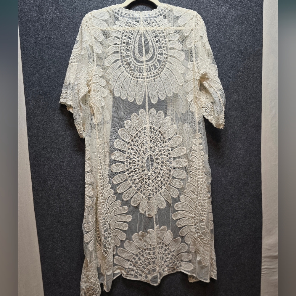 Mandala Lace Cardigan Small Kimono Cottagecore Coquette Feminine